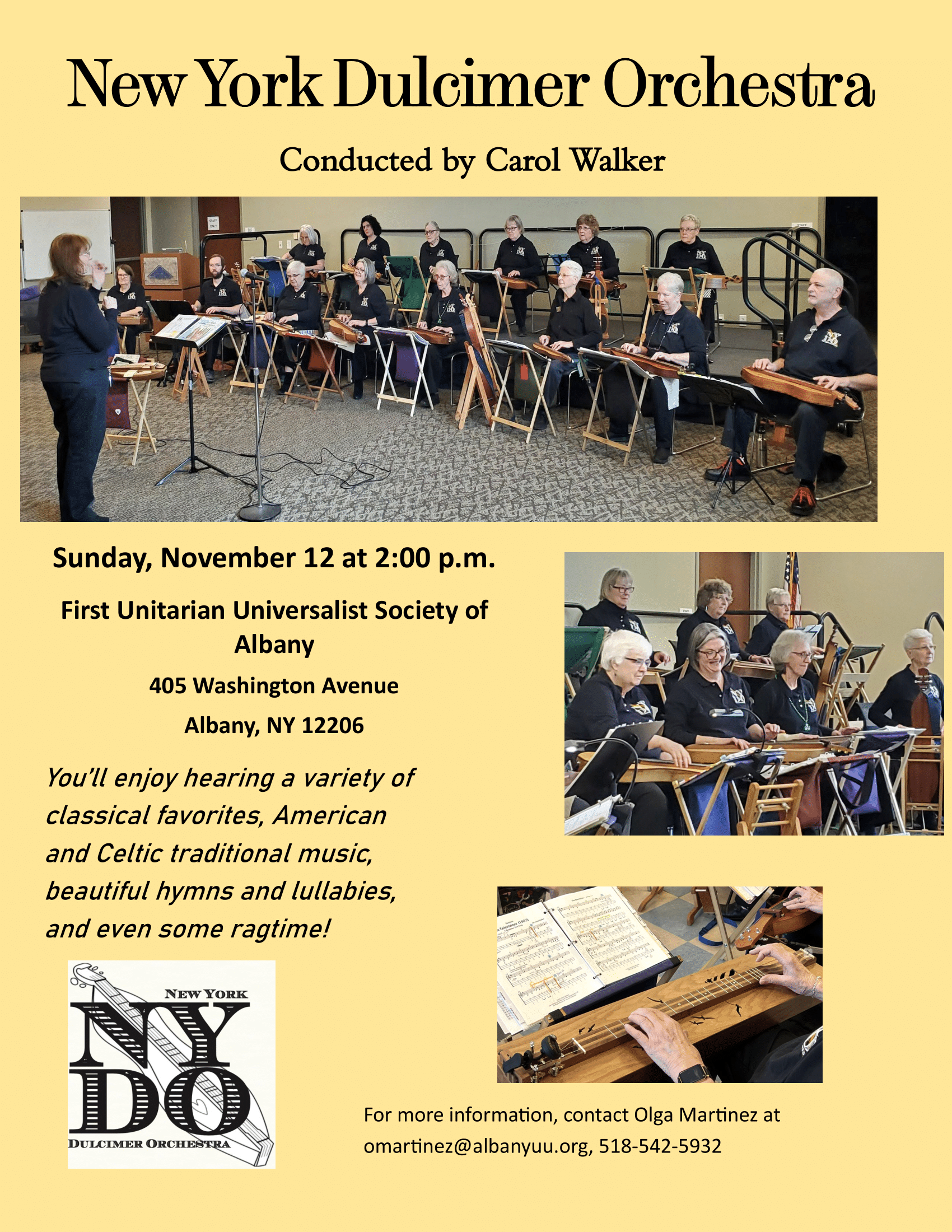 Concerts for Community NY Dulcimer Orchestra Albany UU