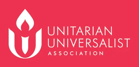 Unitarian Universalist Association logo on a red background
