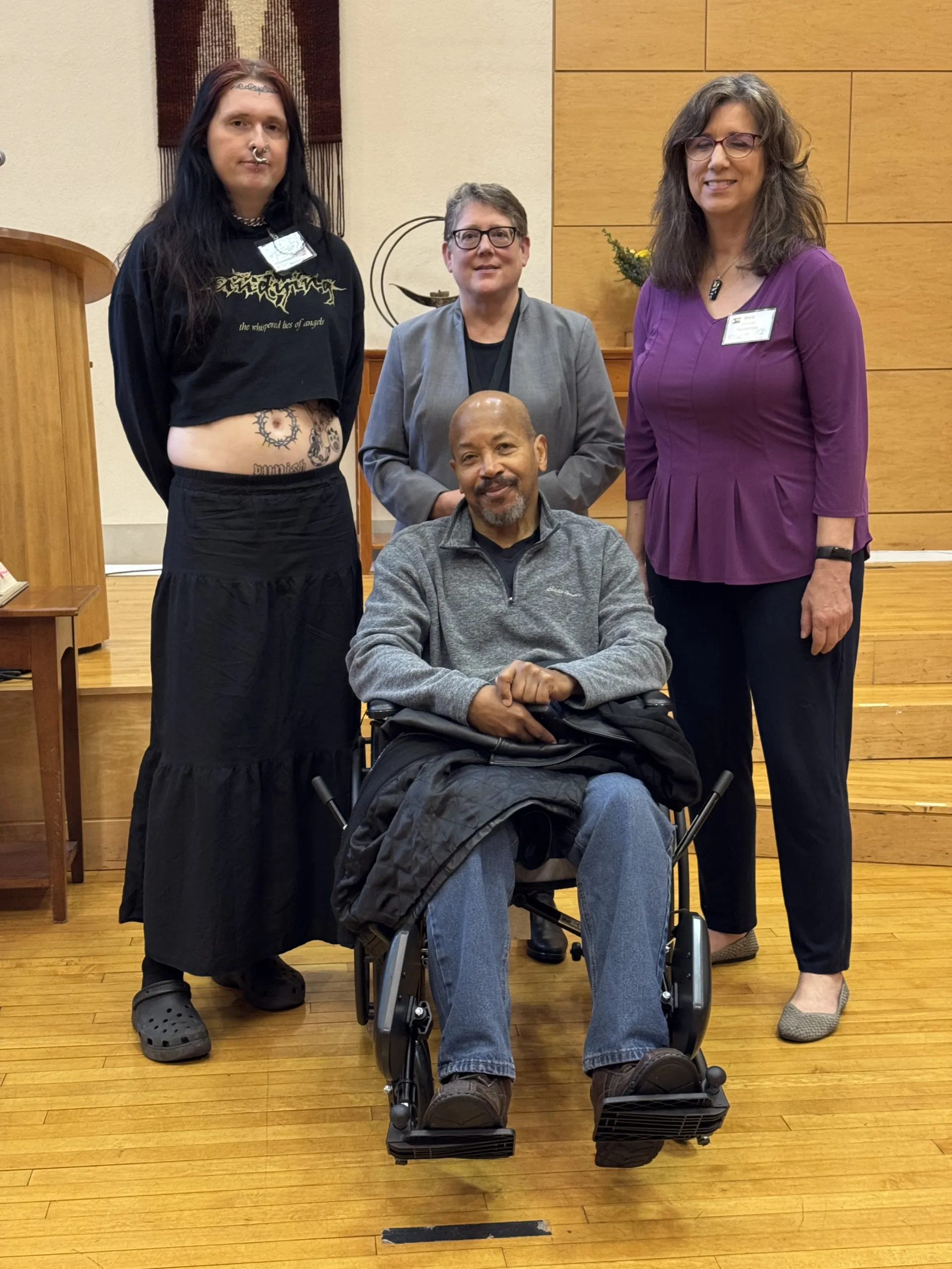 Volunteers preparing for an inclusivity service